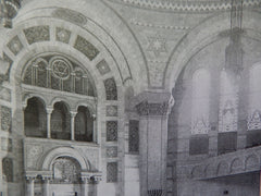 Interior, Isaiah Temple, Chicago, IL, 1924. Alfred S. Alschuler.