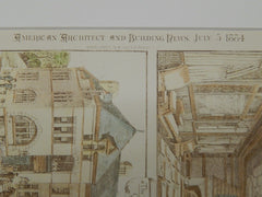 The Peninsular Club, Grand Rapids, MI, 1884, Original Plan. B. S. Gilbert.