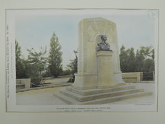 John Boyle O'Reilly Monument, Back Bay Fens, Boston, MA, 1896, Gelatine Print. Walker & Kimball.