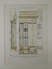 Section, United States Treasury Annex, Washington, DC, 1918. Cass Gilbert.