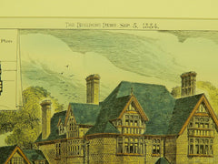 Cottage for Walter Clement, Turnbridge, Kent, England, 1884, Original Plan. Reginald Pope.