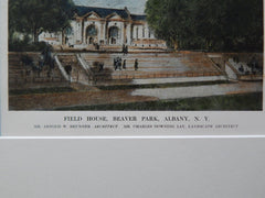 Field House, Beaver Park, Albany, NY, 1914, Original Plan. Arnold W. Brunner.