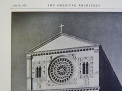 St. John's Episcopal Church, Los Angeles, CA, 1928, Lithograph, Pierpont & Davis.