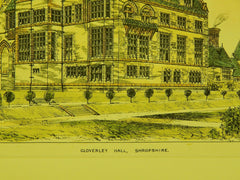 Cloverley Hall, Shropshire, England, 1881, Original Plan. W. Eden Nesfield.