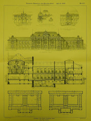 Technical High School in Karlsruhe, Baden, Germany, 1899. Josef Durm. Original