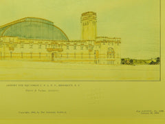 Armory for Squadron C, National Guard, Brooklyn, NY, 1906, Original Plan.  Pilcher & Tachau.