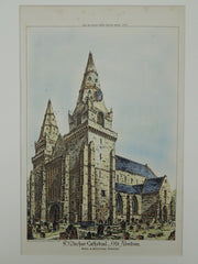 St. Machar Cathedral, Old Aberdeen, Scotland, 1871, Original Plan.