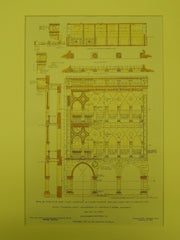 Hamilton Court, Detail, Philadelphia, PA, 1907, Original Plan. Milligan & Weber.