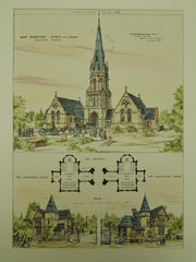 New Cemetery in Stoke-upon-Trent, England, 1883. Geo. Benj. Nichols & Sons. Original