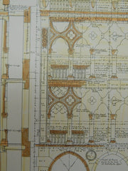 Hamilton Court, Detail, Philadelphia, PA, 1907, Original Plan. Milligan & Weber.