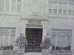 Apartment House, No. 311 W.89th Street, NY, 1915. Lithograph. Wallace & Goodwillie.