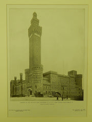 Armory of the Seventy-First Regiment, N.G.N.Y., New York, NY, 1906, Lithograph. Clinton & Russell.