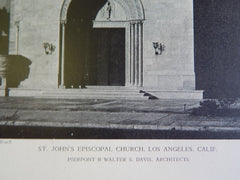 St. John's Episcopal Church, Los Angeles, CA, 1928, Lithograph, Pierpont & Davis.