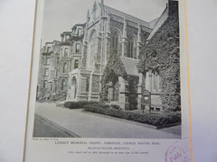 Lindsey Memorial Chapel, Emmanuel Church, Boston, MA,1928, Lithograph. Allen&Collens.