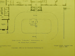 Floor Plans, Fairacres, Jenkintown, PA, 1908, Lithograph. Wilson Eyre.