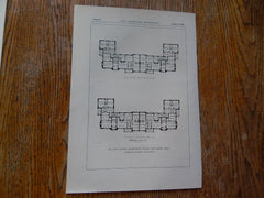 Hilldene Manor Apartment House, Ann Arbor, MI, 1928, Lithograph. McGrath & Dohmen.