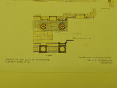 Church of Our Lady of Guadalupe, Audobon Park, NY, 1909, Original Plan. Huntington.