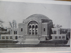 United Hebrew Temple, St.Louis, MO,1928, Lithograph. Maritz & Young, Inc.