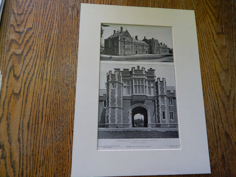 Dormitory,Class '1879,Princeton U., Princeton, NJ,1905,Lithograph. Morris.