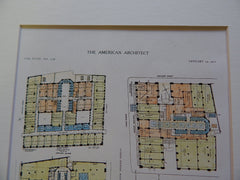 Hudson Terminal Buildings, New York, NY 1910. Original Plan. Clinton & Russell.