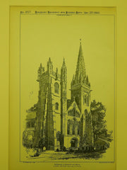 Llandaff Cathedral in Llandaff, Wales, 1892. Original Plan