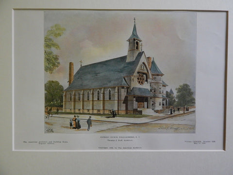 Catholic Church, Williamsbridge, NY, 1906, Original Plan. Thomas J. Duff.