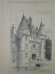 Chateau de St. Agil, Loir-et-Cher, France, 1894, Original Plan.