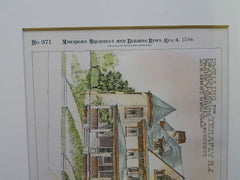 Dwelling for Dr. J.B.W. Lansing, Tenafly, NJ, 1894. Original Plan. Frank T. Cornell.