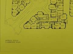 Burton Halls, Cambridge, MA, 1909, Original Plan. Newhall & Blevins.