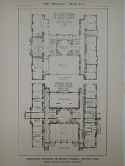 Floors, Recitation Bldg, Boston College, Newton, MA, 1914, Original Plan. Maginnis&Walsh.