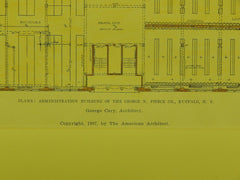 Plans of the Administration Building of the Geo. N. Pierce Co.,Buffalo NY, 1907. George Cary