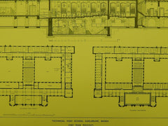 Technical High School in Karlsruhe, Baden, Germany, 1899. Josef Durm. Original