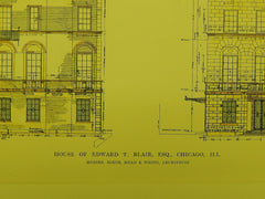 House of Edward T. Blair, Esq., Chicago IL, 1915. McKim, Mead & White