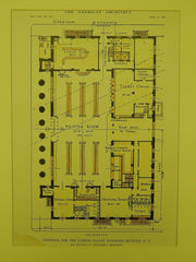 Terminal for Lehigh Valley RR: Main Floor Plan, Buffalo, NY, 1915. Murchison.