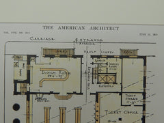 Terminal for Lehigh Valley RR: Main Floor Plan, Buffalo, NY, 1915. Murchison.