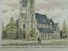 Holy Trinity Church in Privett, Hampshire, England, 1882. Arthur W. Blomfield. Original