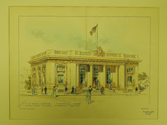 United States Post Office in Fitchburg MA, 1901. James Knox Taylor. Original