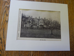 Yew Court, Scalby, Scarborough, UK,1895. Lithograph. Frank A. Tugwell.