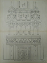 Electric Tower Shaft Detail, Pan-American Exposition, Buffalo, NY, 1901, Original Plan. John Galen Howard.