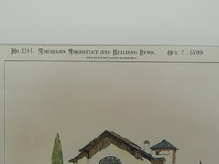 Studio for Karl Bitter, Sculptor in Weehawken NJ, 1899. Frank E. Wallis. Original