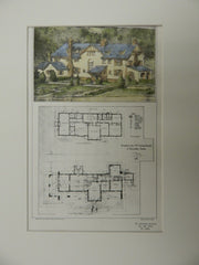 Residence for Mr. Neilson Brown at Torresdale, PA, 1901. Original Plan.