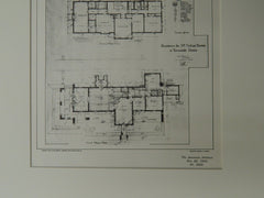 Residence for Mr. Neilson Brown at Torresdale, PA, 1901. Original Plan.