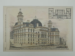 New Custom House in Saint John, New Brunswick, Canada, 1879.  Thos. S. Scott