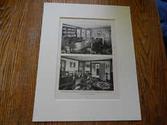 Dining Room House Paul H. Bonner, Locust Valley, NY,1926, Lithograph. Treanor & Fatio.