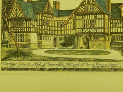 Colwood for Lord Justice Bowen, Cuckfield, Sussex, England, 1884, Original Plan.  Halsey Ricardo.