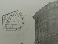 Design for the Albany Building Chambers in Albany NY, 1902. E. W. Loth and F. R. Comstock