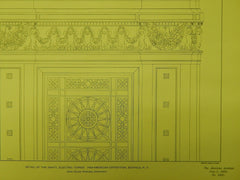 Electric Tower Shaft Detail, Pan-American Exposition, Buffalo, NY, 1901, Original Plan. John Galen Howard.