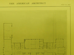 Floors, Polytechnic High School & Manual Arts Bldg., Monrovia, CA, 1914, Original Plan. Allison&Allsion