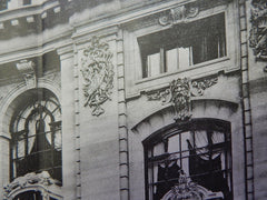 Detail of Facade: Club-House New York Yacht Club,NY,1901, Lithograph. Warren & Wetmore.