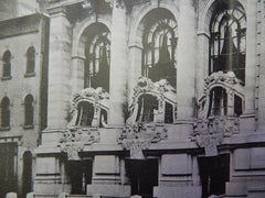 Detail of Facade: Club-House New York Yacht Club,NY,1901, Lithograph. Warren & Wetmore.